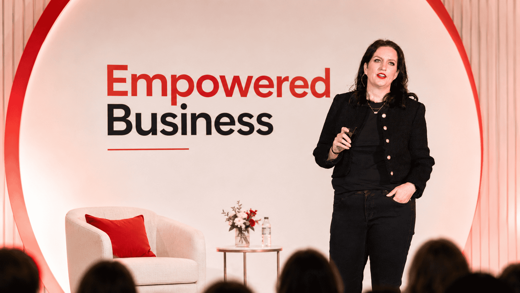 Monica Froese on stage